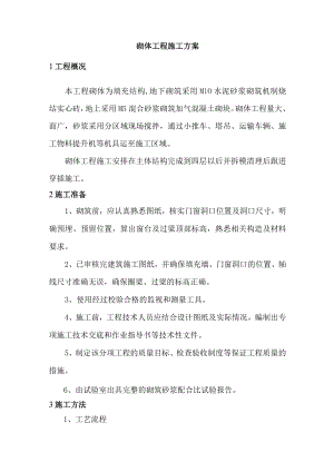 砌体工程施工方案.docx