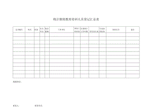 统计继续教育培训人员登记汇总表.docx