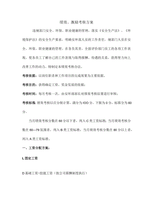 绩效激励考核方案.docx
