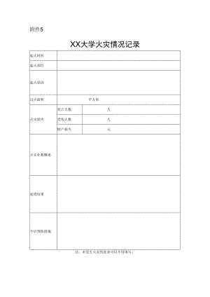 XX大学火灾情况记录.docx