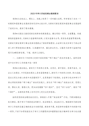 2023年审计系统党建会强调要求.docx