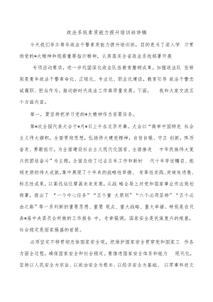 政法系统素质能力提升培训班讲稿.docx
