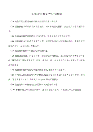 电仪车间主任安全生产责任制.docx