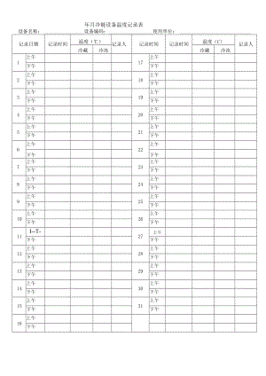 疫苗冰箱温度记录表.docx
