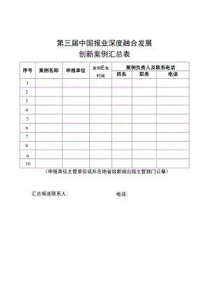 第三届中国报业深度融合发展创新案例汇总表.docx