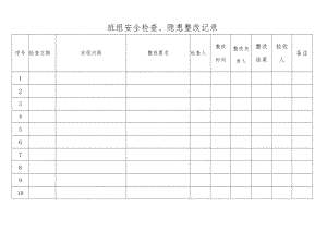 班组安全检查、隐患整改记录.docx
