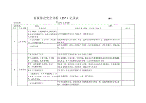 盲板作业安全分析（JSA）记录表.docx