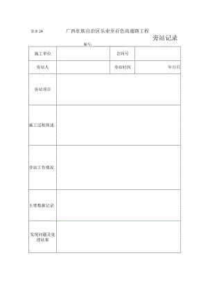 监表24 工程项目旁站记录.docx