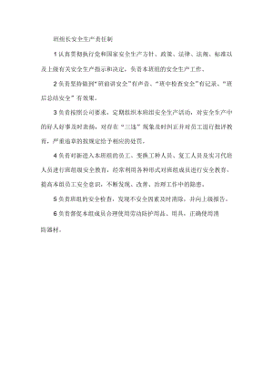 班组长安全生产责任制.docx