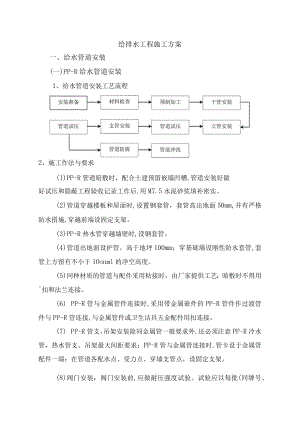 给排水工程施工方案.docx