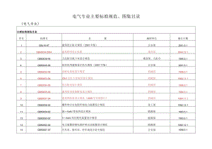 电气主要标准规范、图集目录.docx