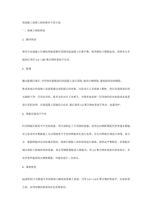 现场施工混凝土缺陷修补专项方案.docx