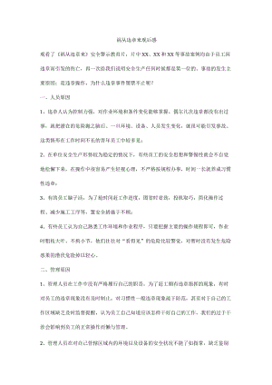 祸从违章来观后感.docx