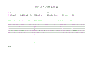 国外（内）访学经费决算表.docx