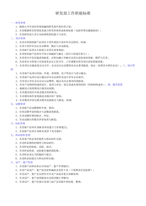 研发部工作职能标准.docx