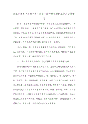 街道办开展“房地一体”农房不动产确权登记工作总结供借鉴.docx