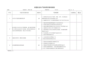 经理安全生产目标责任制考核表.docx