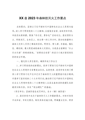 XX县2023年森林防灭火工作要点.docx