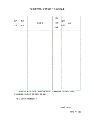 学籍类文件、处理决定书送达签收单.docx