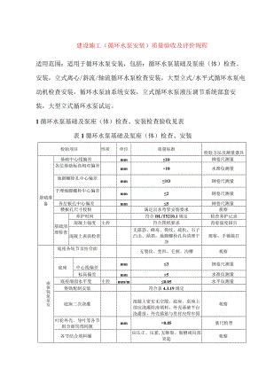 电力建设施工（循环水泵安装）质量验收及评价规程.docx