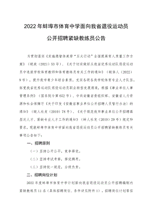 省十四届运动会编外教练员聘用实施方案.docx