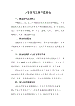 小学体育发展年度报告.docx