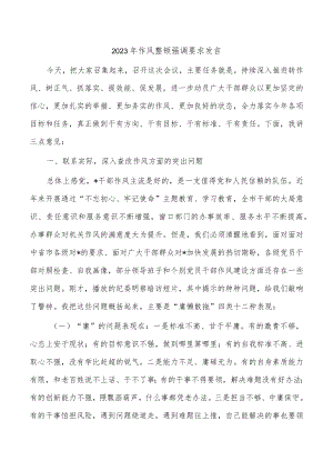 2023年作风整顿强调要求发言.docx