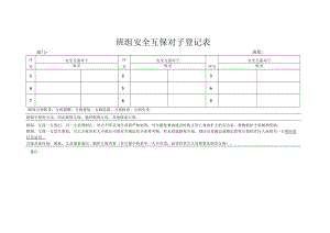 班组安全互保对子登记表.docx