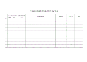 环境法律法规和其他要求符合性评价表.docx