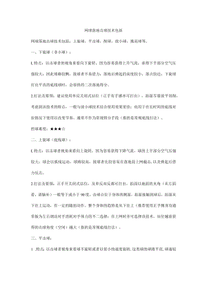 网球落地击球技术包括.docx