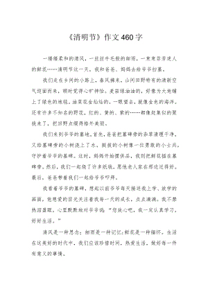《清明节》作文460字.docx