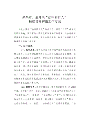 某某市开展开展“法律明白人”精准培养实施工作方案.docx