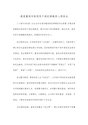 高度重视年轻领导干部纪律教育心得体会.docx