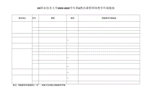 XX职业技术大学20XX—202X学年第X教改课程网络教学环境链接.docx