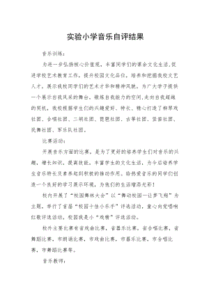 实验小学音乐自评结果.docx