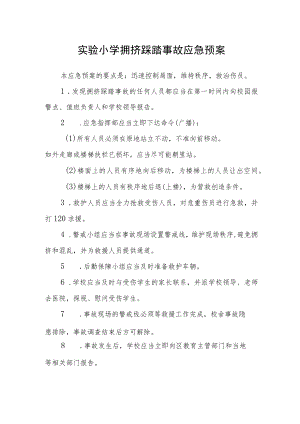 实验小学拥挤踩踏事故应急预案.docx