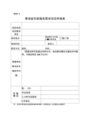 青海省专家服务需求项目申报表.docx