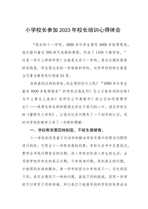县2023小学校长培训班心得体会3篇样本.docx