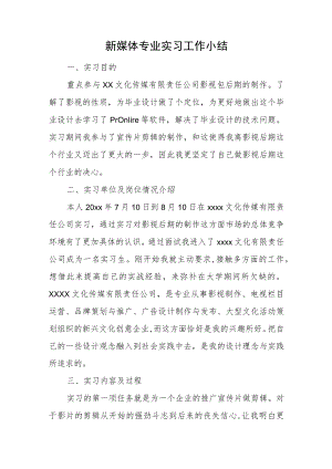 新媒体专业实习工作小结.docx