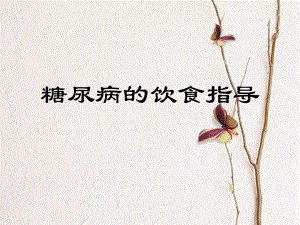 糖尿病的饮食指导.pptx