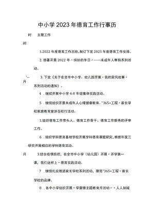 中小学2023年德育工作行事历.docx