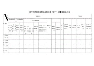 围手术期预防深静脉血栓栓塞（DVT）与中高危风险患者预防静脉血栓栓塞症（VTE）单病种质量控制统计表.docx