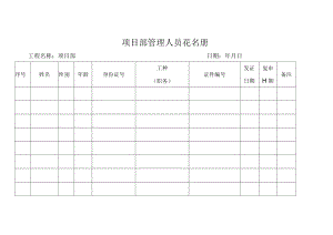 项目部管理人员花名册表.docx