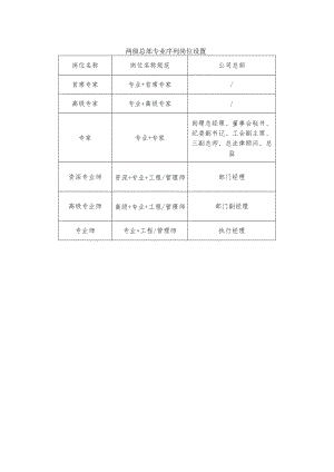 两级总部专业序列岗位设置.docx