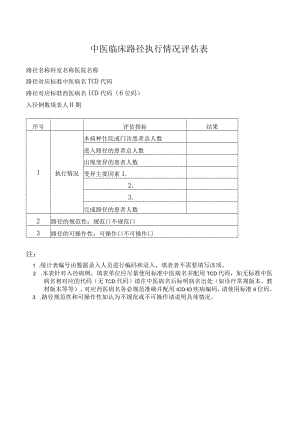 中医临床路径评估表汇编.docx