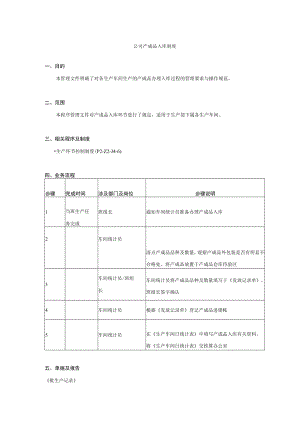 公司产成品入库制度.docx