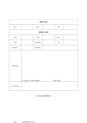 公司内部推荐表.docx