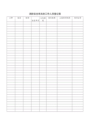 消防安全有关的工作人员登记表.docx
