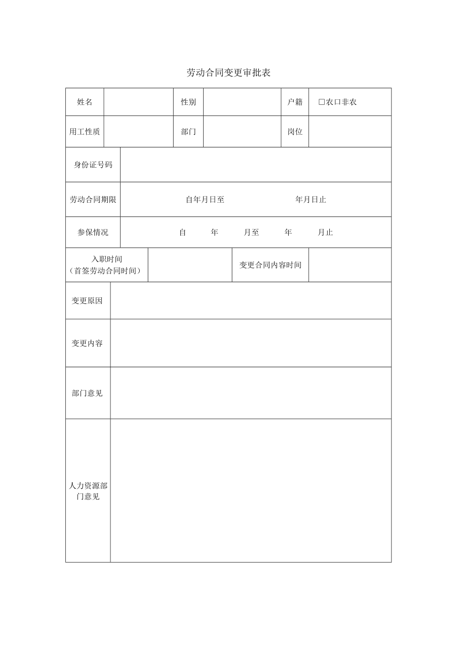 劳动合同变更审批表.docx_第1页