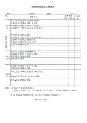 构台拆卸安全作业自主检查表.docx